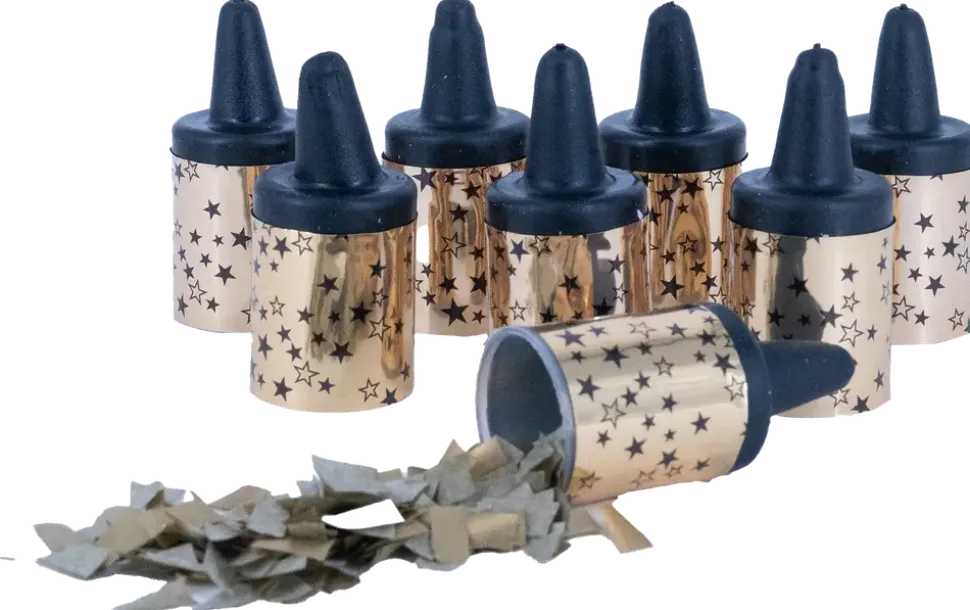Konfetti pop guld - 8 st