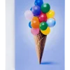 Kort med kuvert 11 x 17 cm - våffla med ballonger