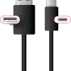 LADDKABEL USB-C 0,5M SVART