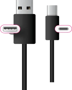 LADDKABEL USB-C 0,5M SVART