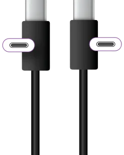 LADDKABEL USB-C/USB-C 0,5M SV