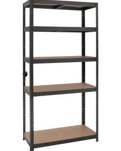 Lagerhylla svart 180 cm