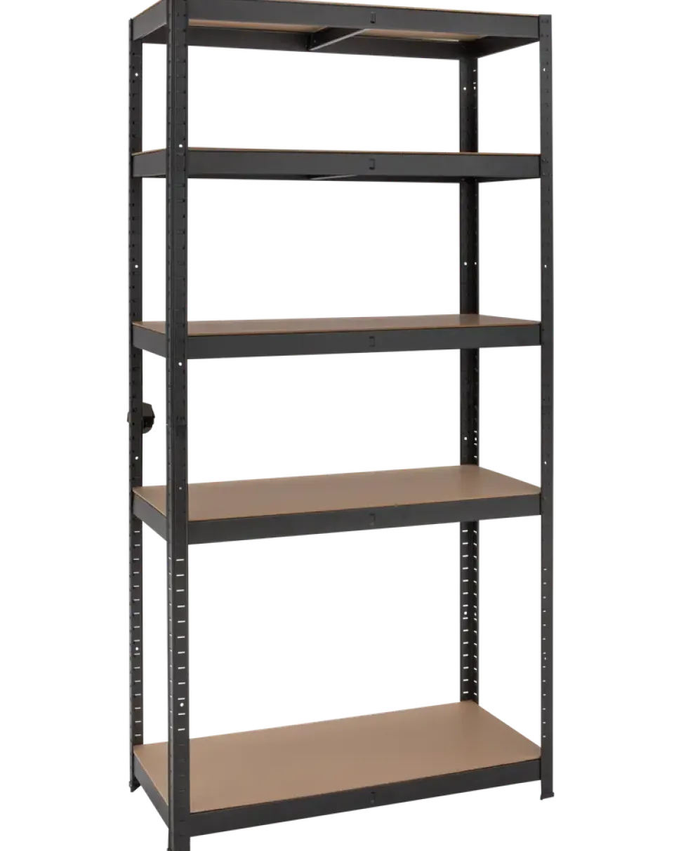 Lagerhylla svart 180 cm