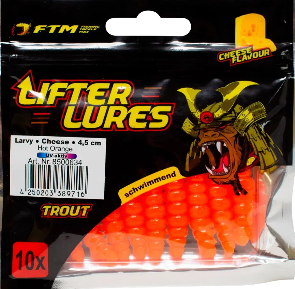Larvy Cheese 4,5 cm - Hot Orange
