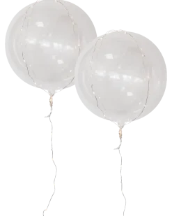 LED-ballong klar Ø50 cm 2-pack