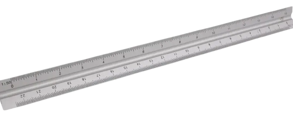 Linjal trekantig 30 cm