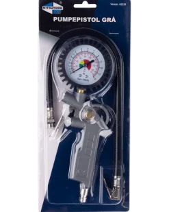 Luftpåfyllare med manometer - grå