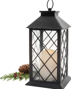 Lykta LED svart
