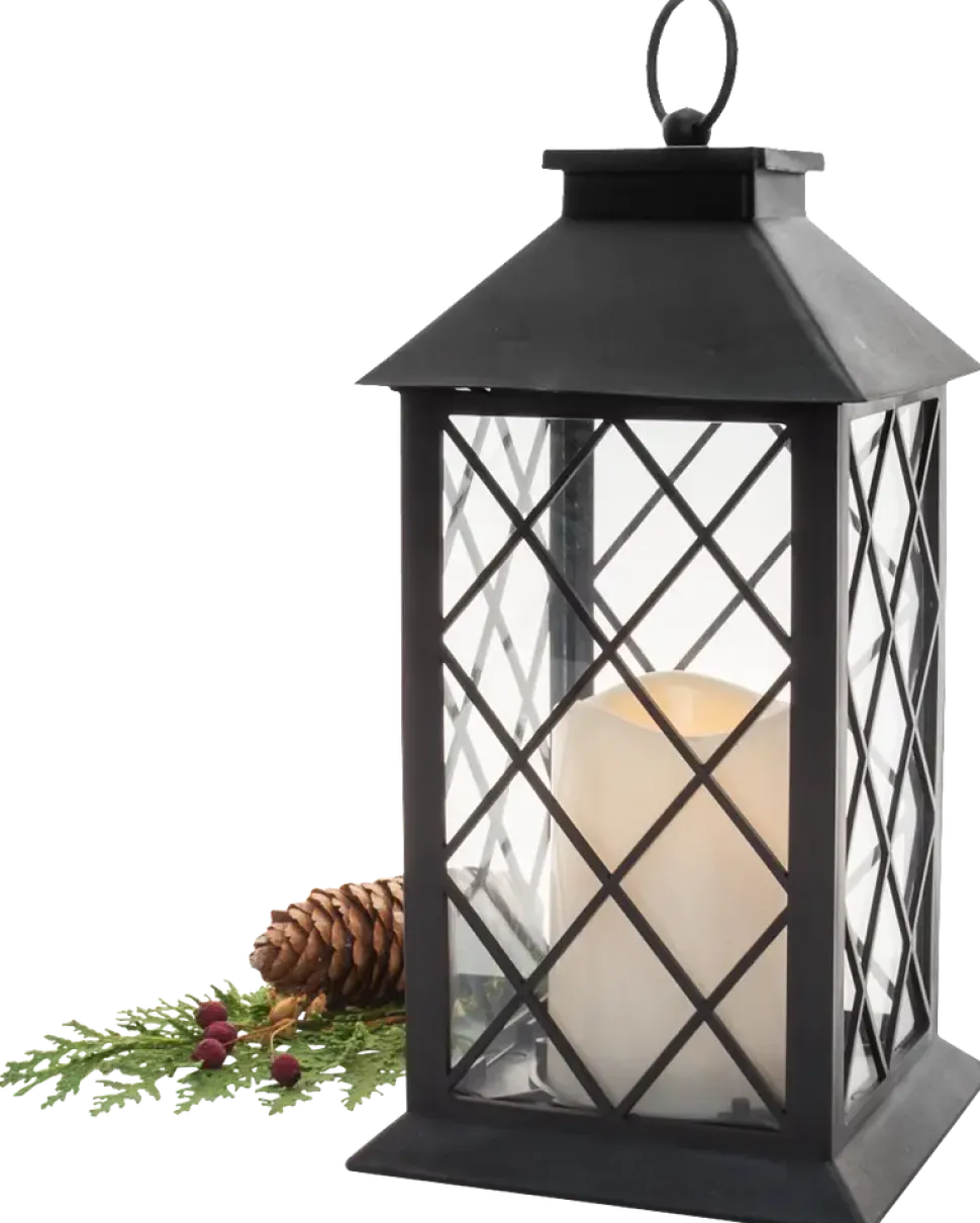 Lykta LED svart