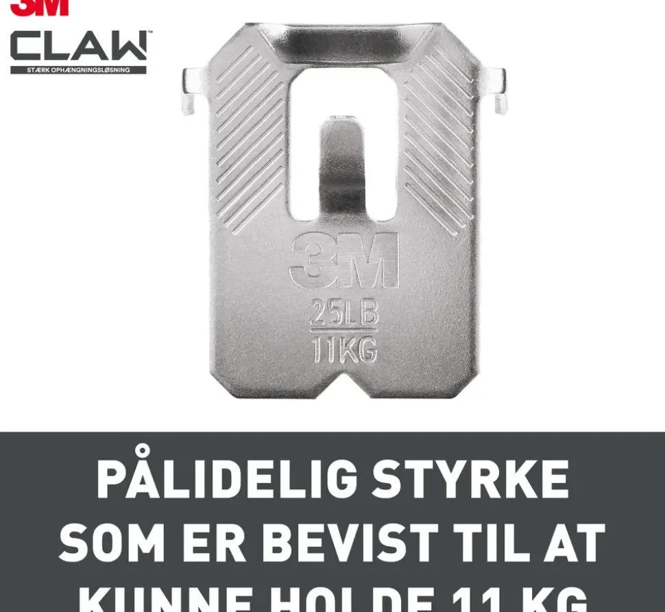 3M™ CLAW™ Tavelkrok för gipsväggar – 11 kg, 2-pack