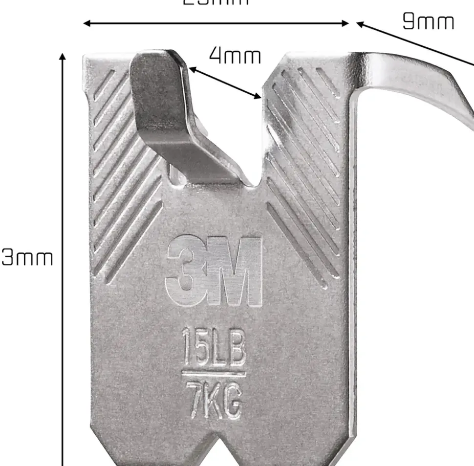 3M™ CLAW™ Tavelkrok för gipsväggar – 7 kg, 2-pack