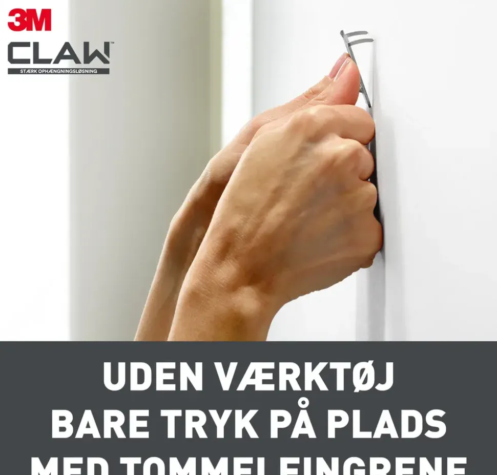 3M™ CLAW™ Tavelkrok för gipsväggar – 20 kg, 2-pack