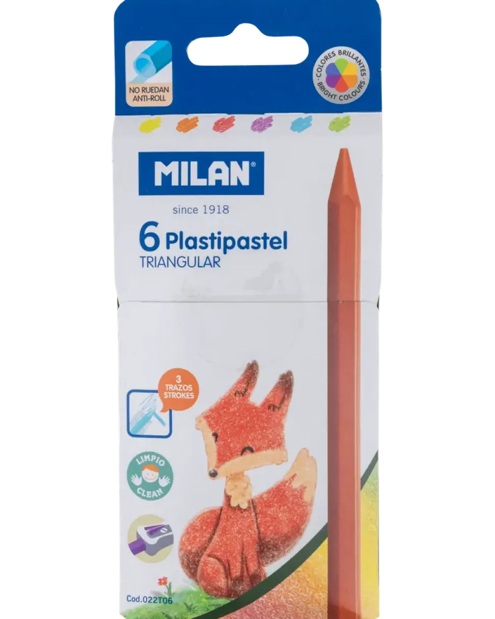 Milan Färgkritor 6 st.