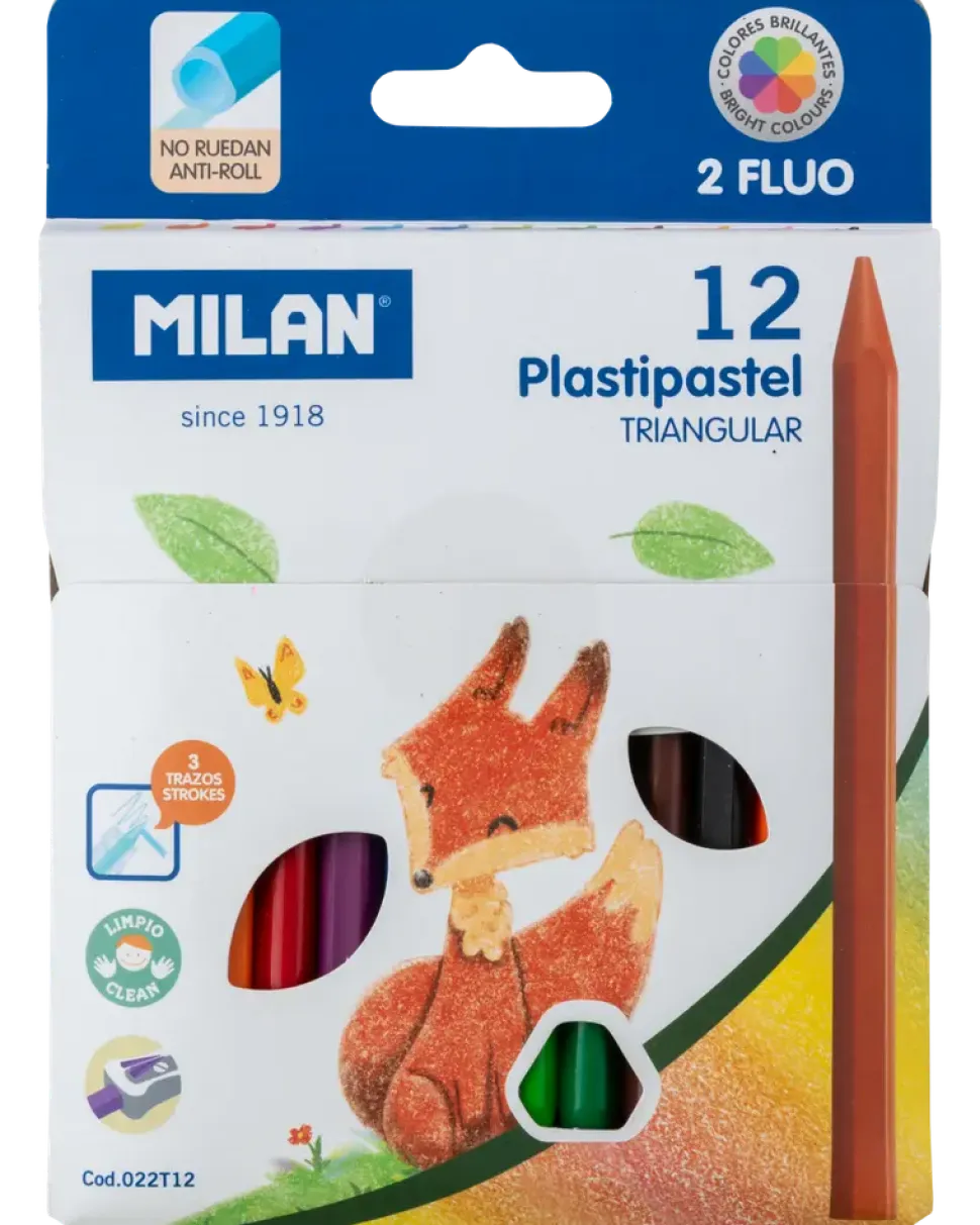 Milan Färgkritor 12 st.