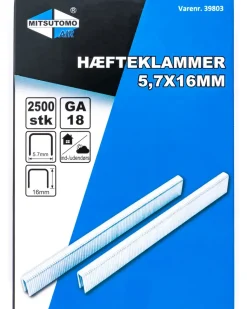Mitsutomo Air häftklamrar 5,7 x 16 mm 2500 st.