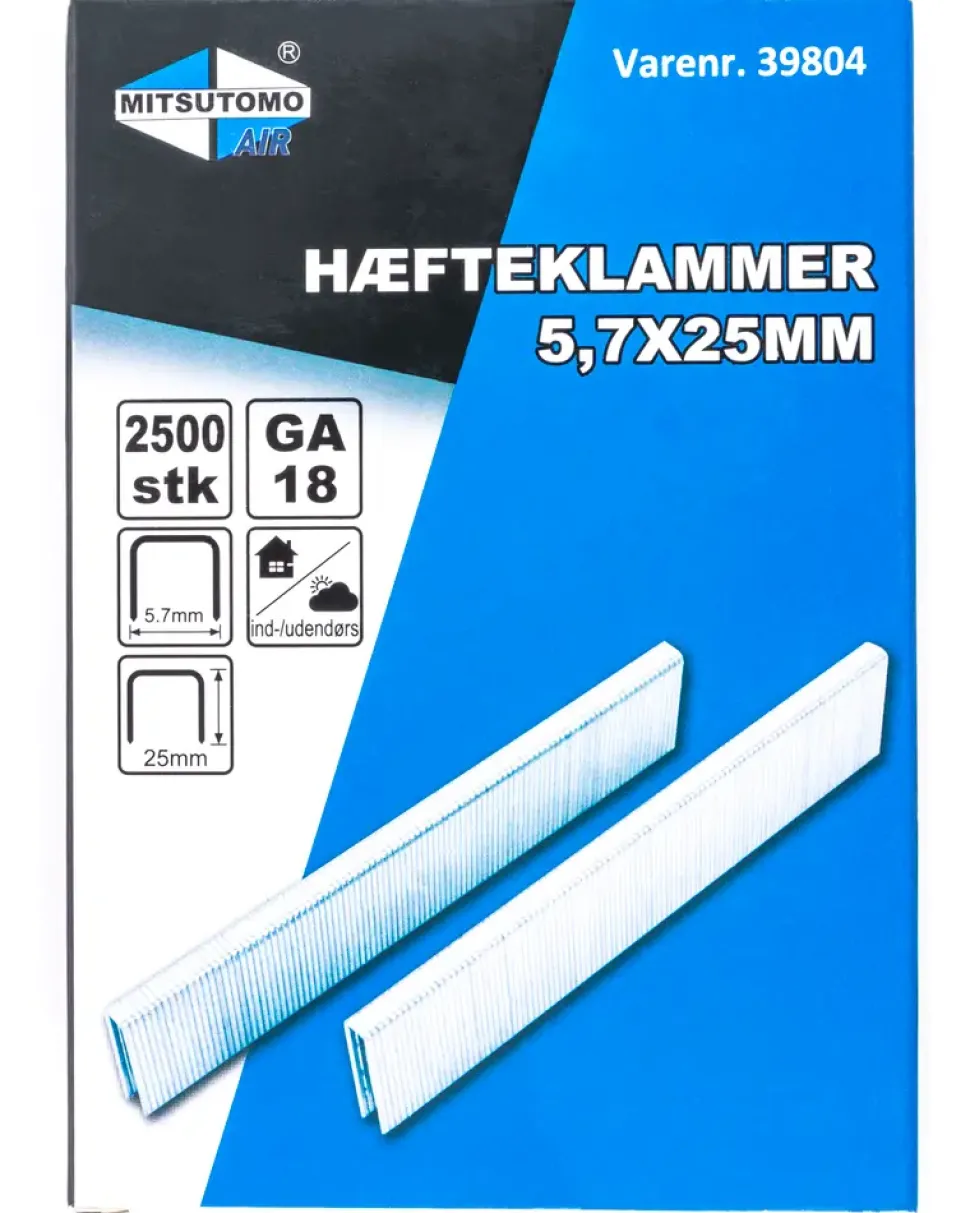 Mitsutomo Air häftklamrar 5,7 x 25 mm 2500 st.