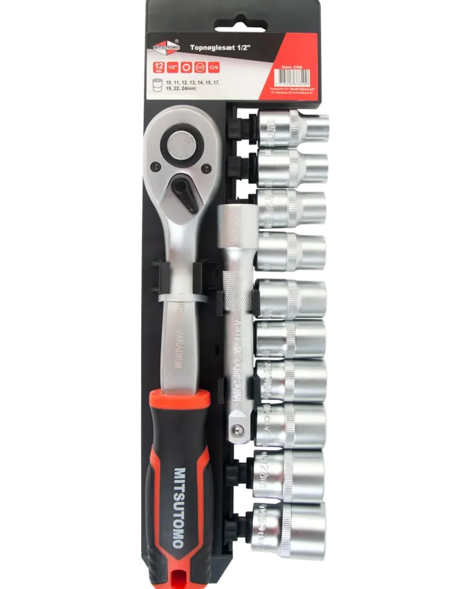 Mitsutomo hylsnyckelsats 1/2” - 12 delar