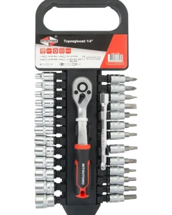 Mitsutomo hylsnyckelsats 1/4” - 28 delar