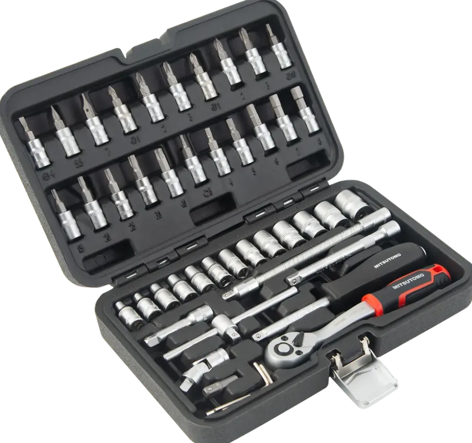 Mitsutomo hylsnyckelsats 1/4” - 47 delar