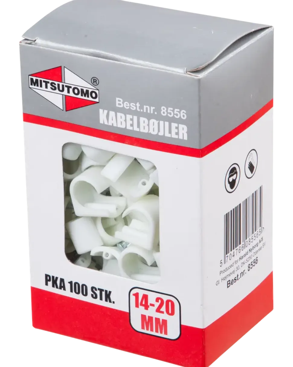 Mitsutomo Kabelclips 14-20 - vit