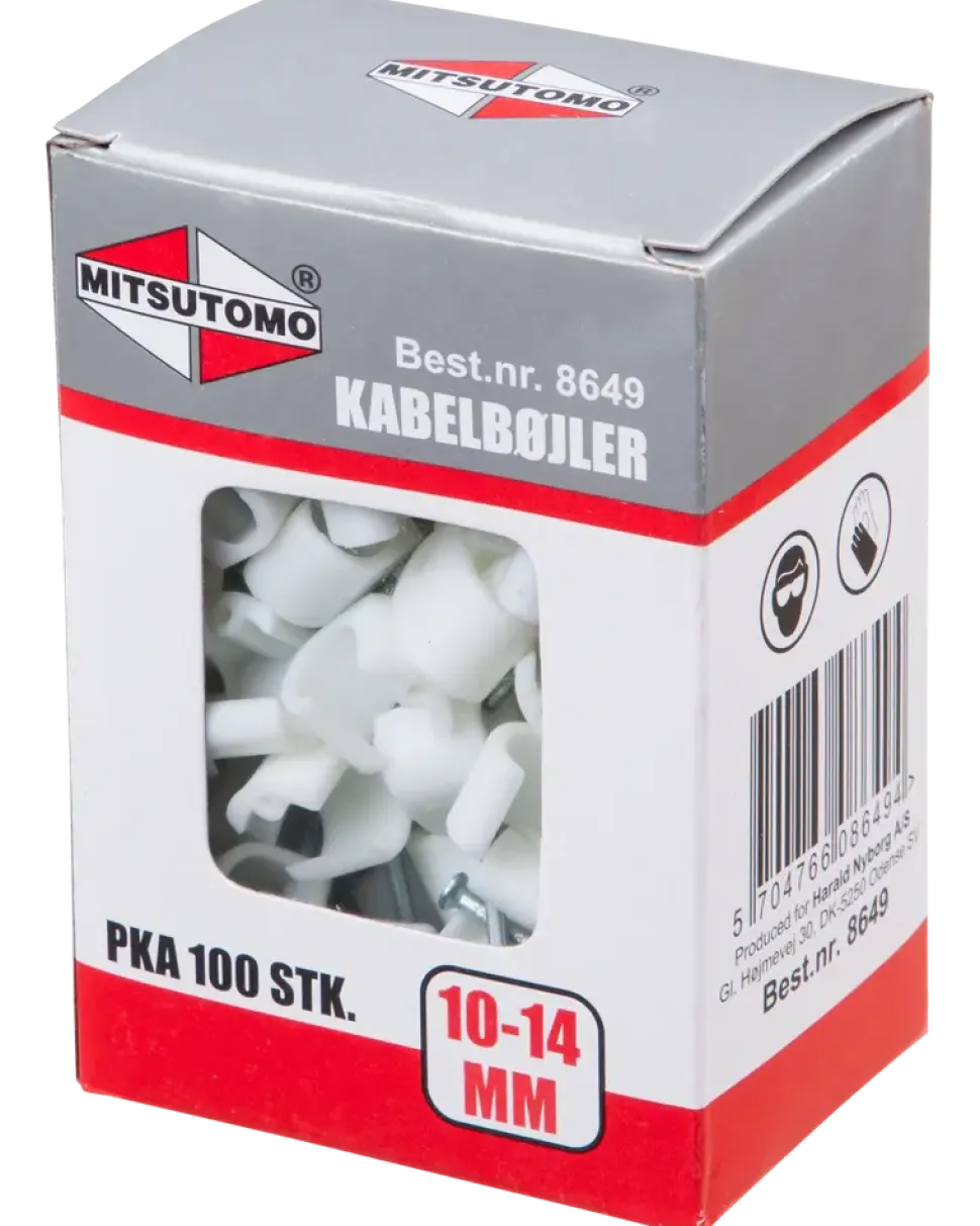 Mitsutomo Kabelclips 10-14 - vit