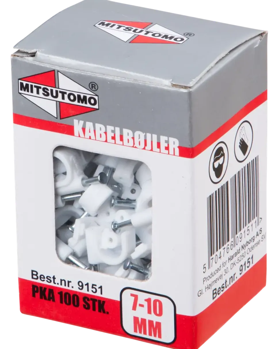 Mitsutomo kabelclips 7-10 - vit