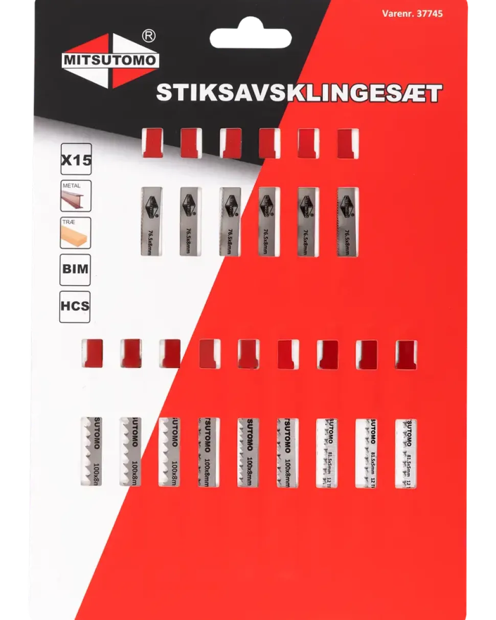 Mitsutomo Sticksågblad 15 delar