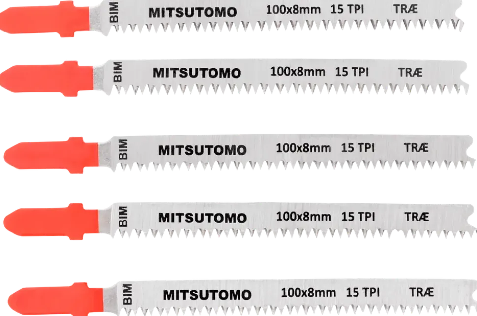 Mitsutomo sticksågblad trä 15T 5 st.