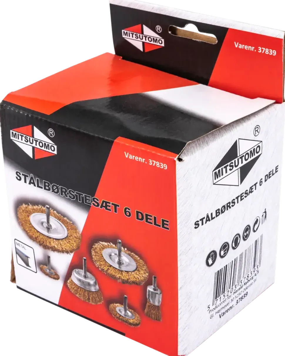 Mitsutomo stålborste 6-pack