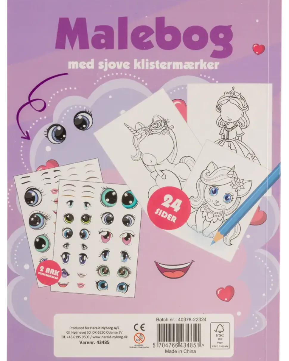 Målarbok med klistermärken