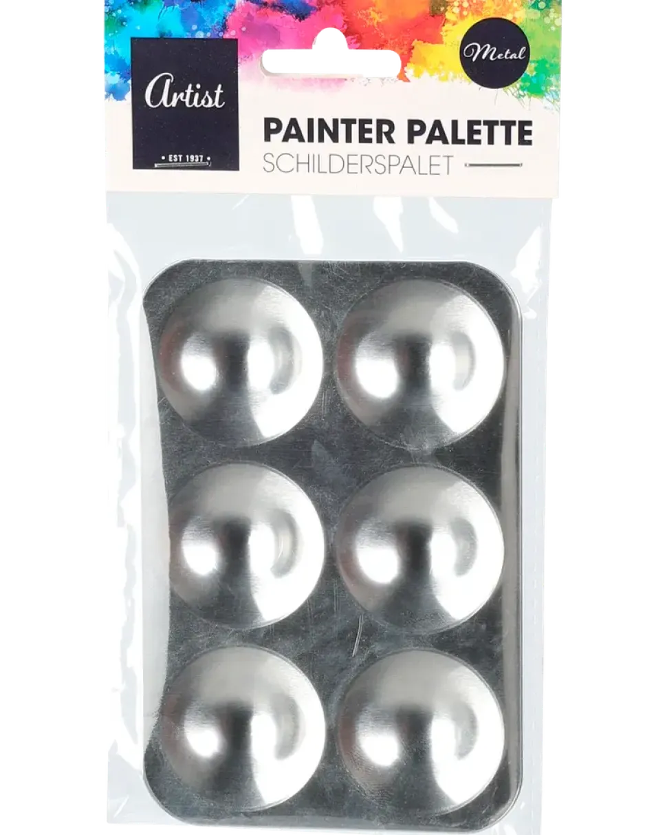 Målarpalett metall rektangel