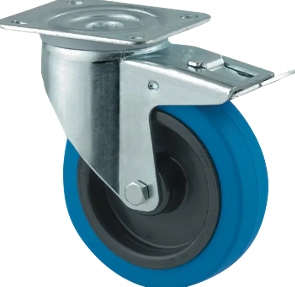 100 mm gummihjul vrid m broms