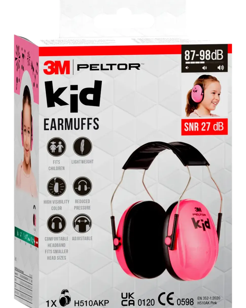 3M™ PELTOR™ Hörselskydd för barn – Rosa