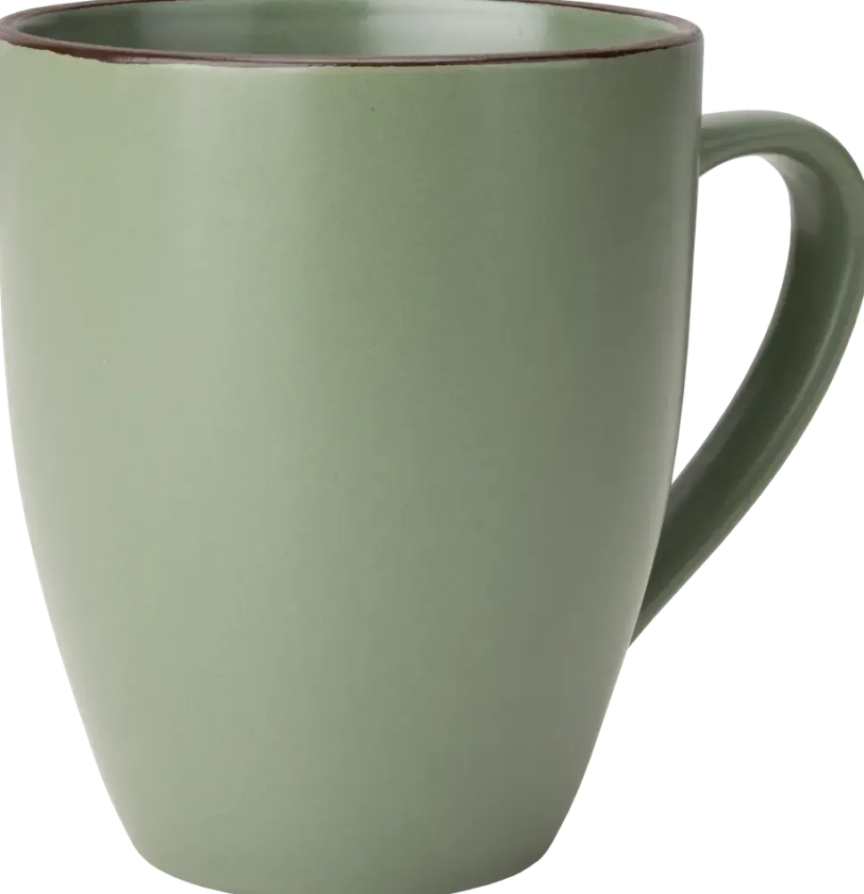 Mugg stengods grön