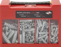 Murpluggset i box 5-6-8-10 mm