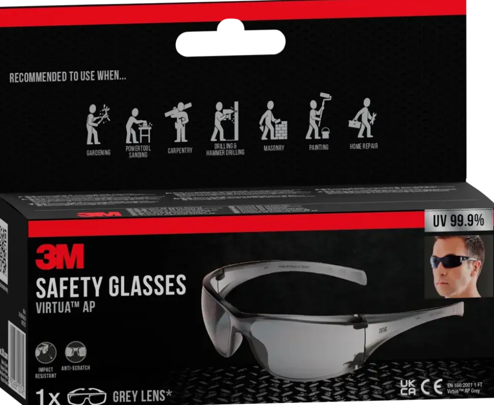 3M™ Virtua™ AP Skyddsglasögon – Grå linser