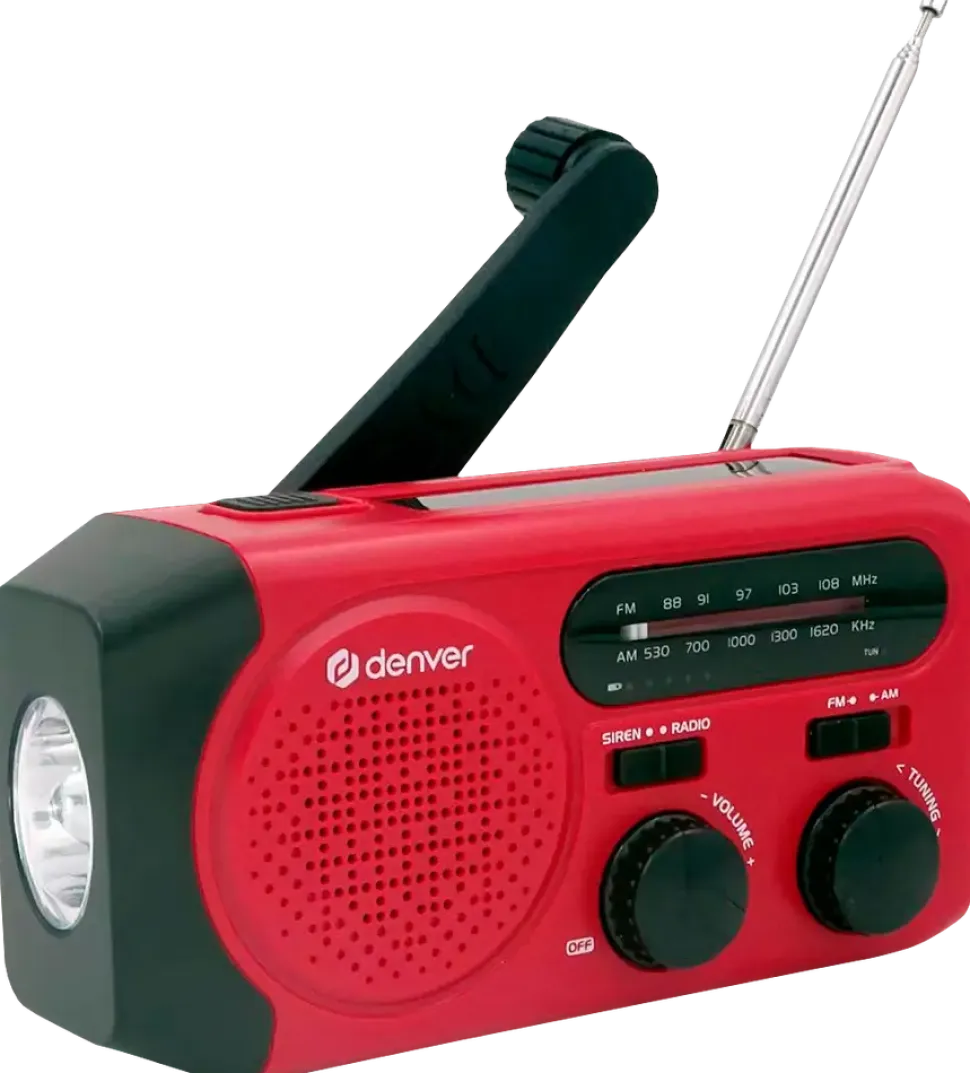 Nödradio med handvev och solcell SCR-2010