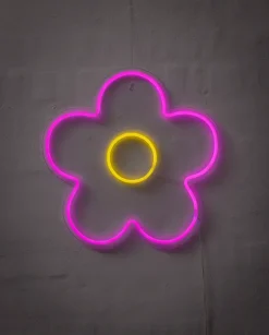 Neonskylt blomma Ø33 cm