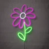 Neonskylt blomma H. 50 x B. 35 cm