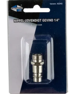Nippel med utvändig gänga 1/4"