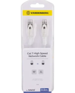 Nätverkskabel cat7 0,5 m vit