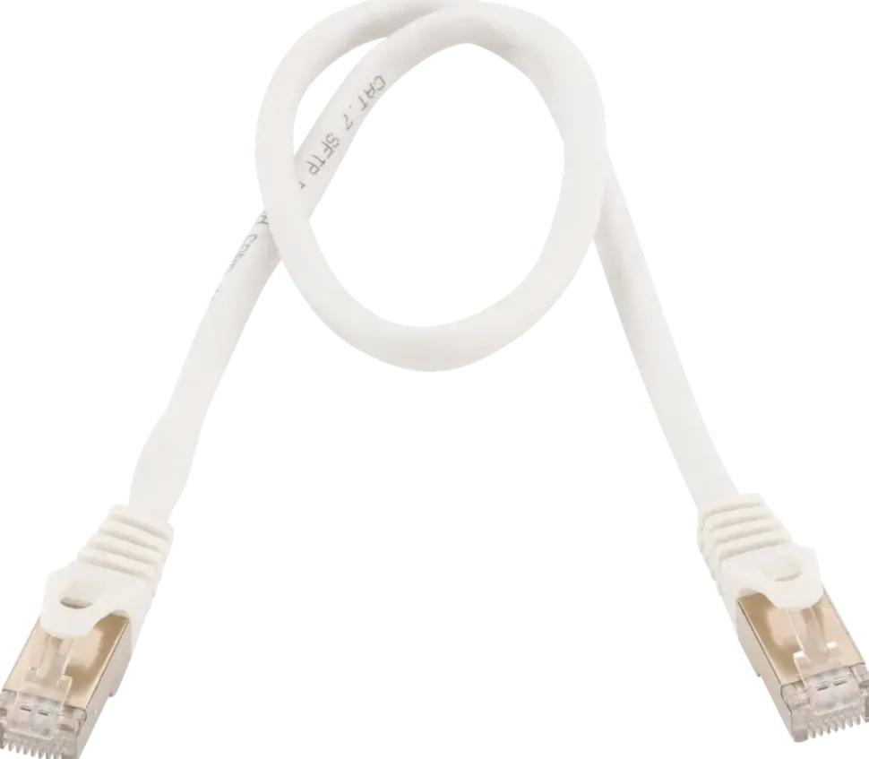 Nätverkskabel cat7 0,5 m vit