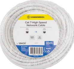 Nätverkskabel cat7 10 m vit