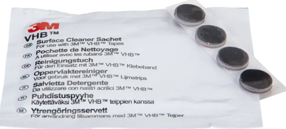 Parklite självhäftande pad 4-pack + rengöringsservett