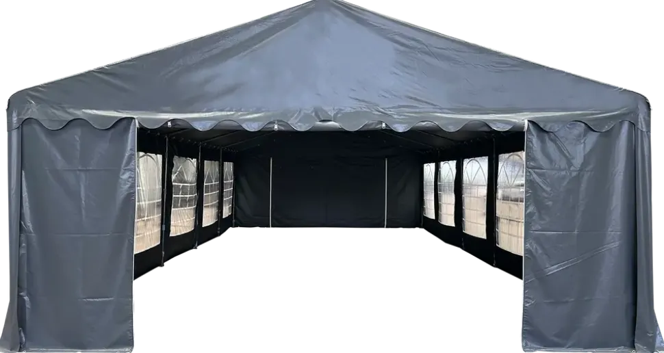 Partytält PVC 5 x 10 meter - Grå