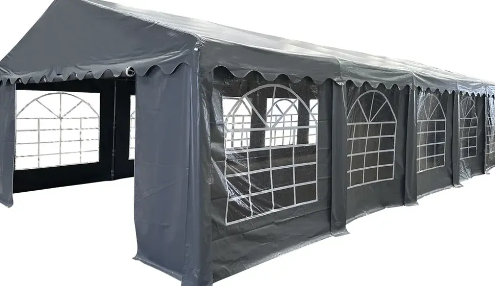 Partytält PVC 5 x 10 meter - Grå