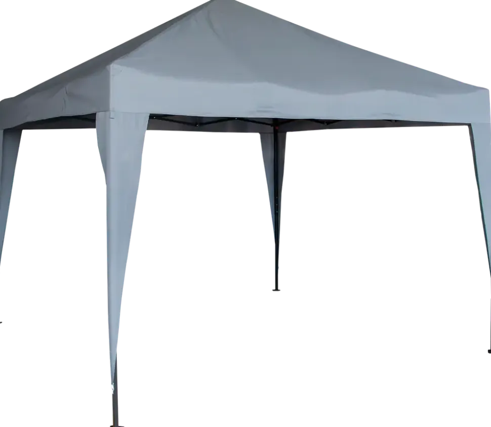 Paviljong 3 x 3 meter Grå - Hopfällbar