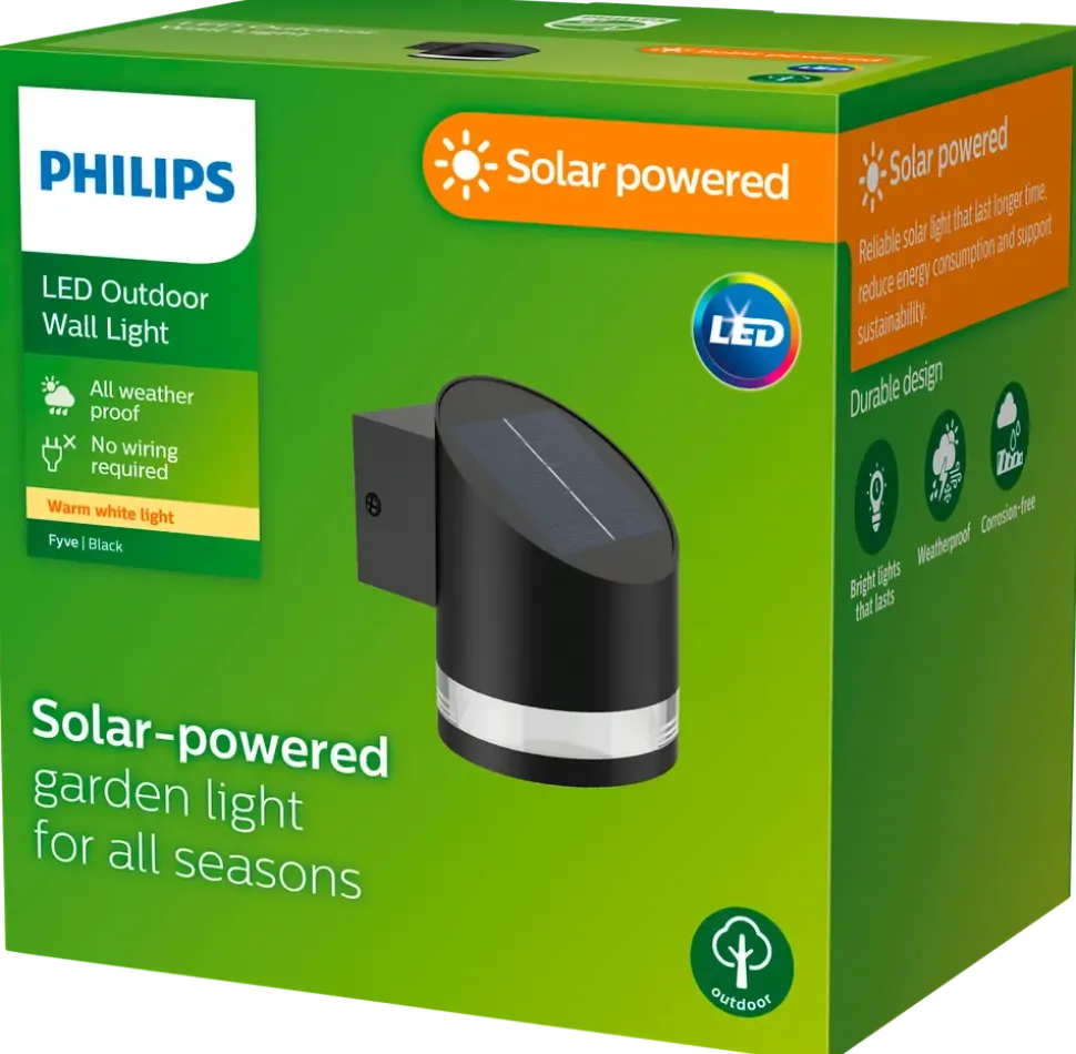 Philips Fyve - vägglampa med solceller