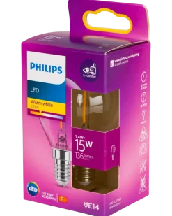 PHILIPS LED klotlampa 2W E14 P45