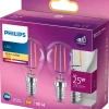 PHILIPS LED klotlampa 2W E14 2-pack